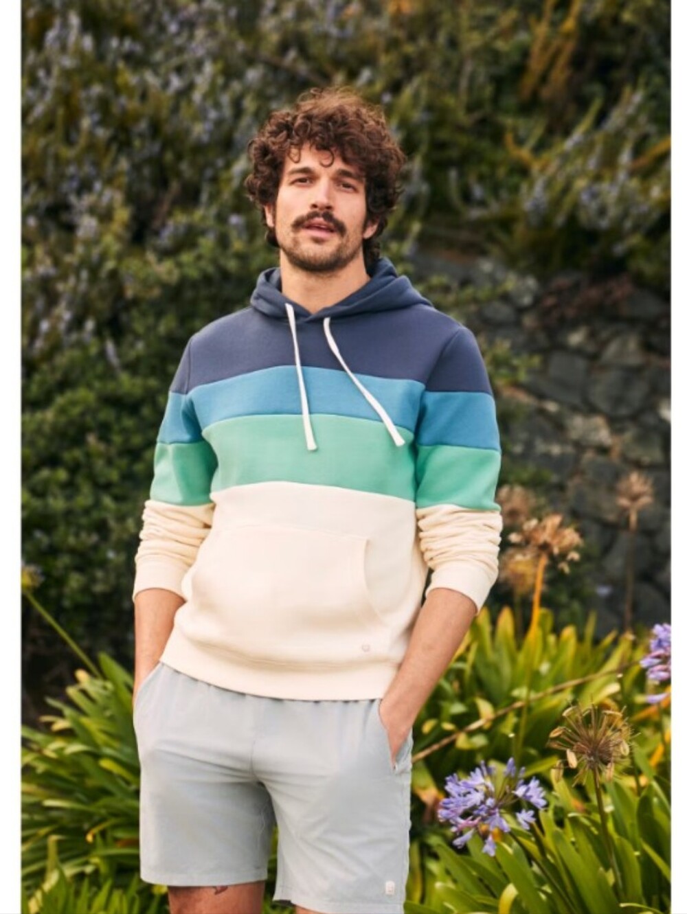 Marine Layer Men’s Hoodie Colorblock Sweatshirt Size XL